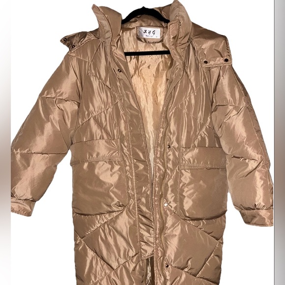 XUEYUGE Loose Hooded Puffer Coat Parka 3/4 Winter Jacket Women’s Size Med New